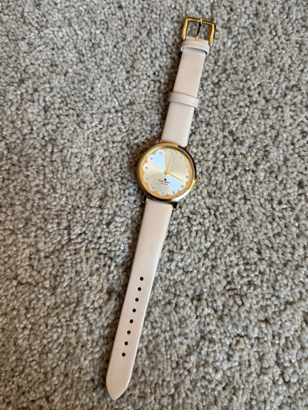 kate spade Blush Pink Leather Strap Gold-Tone Watch